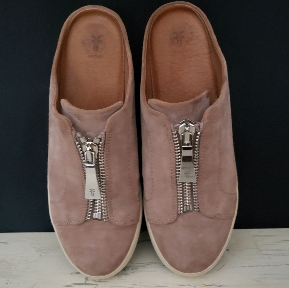 Frye 'Lena' Zip Mule Sneaker in Dusty Rose - Women's size 9 M - Picture 7 of 11